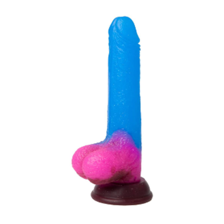 Dildo din silicon colorat