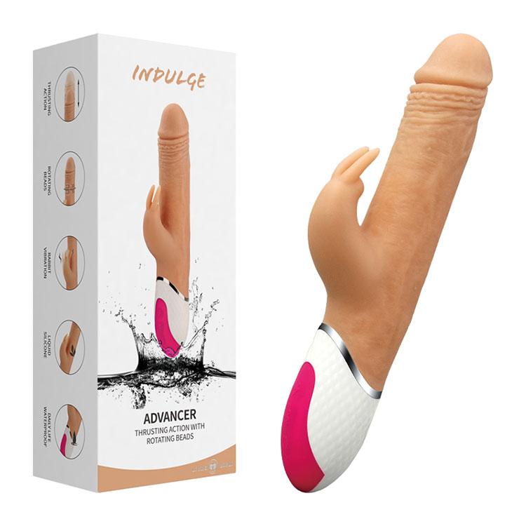 Vibrator de iepure care se rotește cu margele realiste