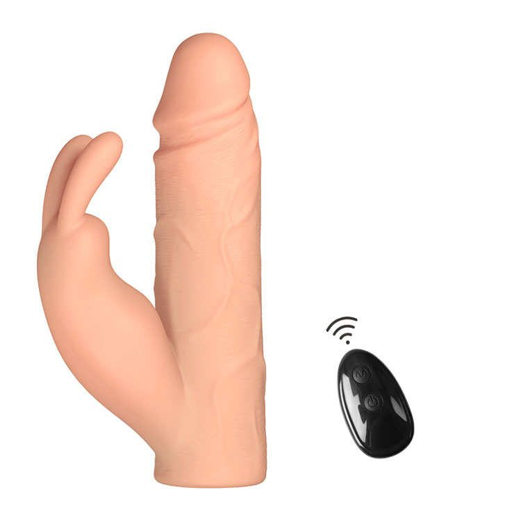 Dildo vibrator de iepure purtabil